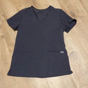 Figs charcoal gray top